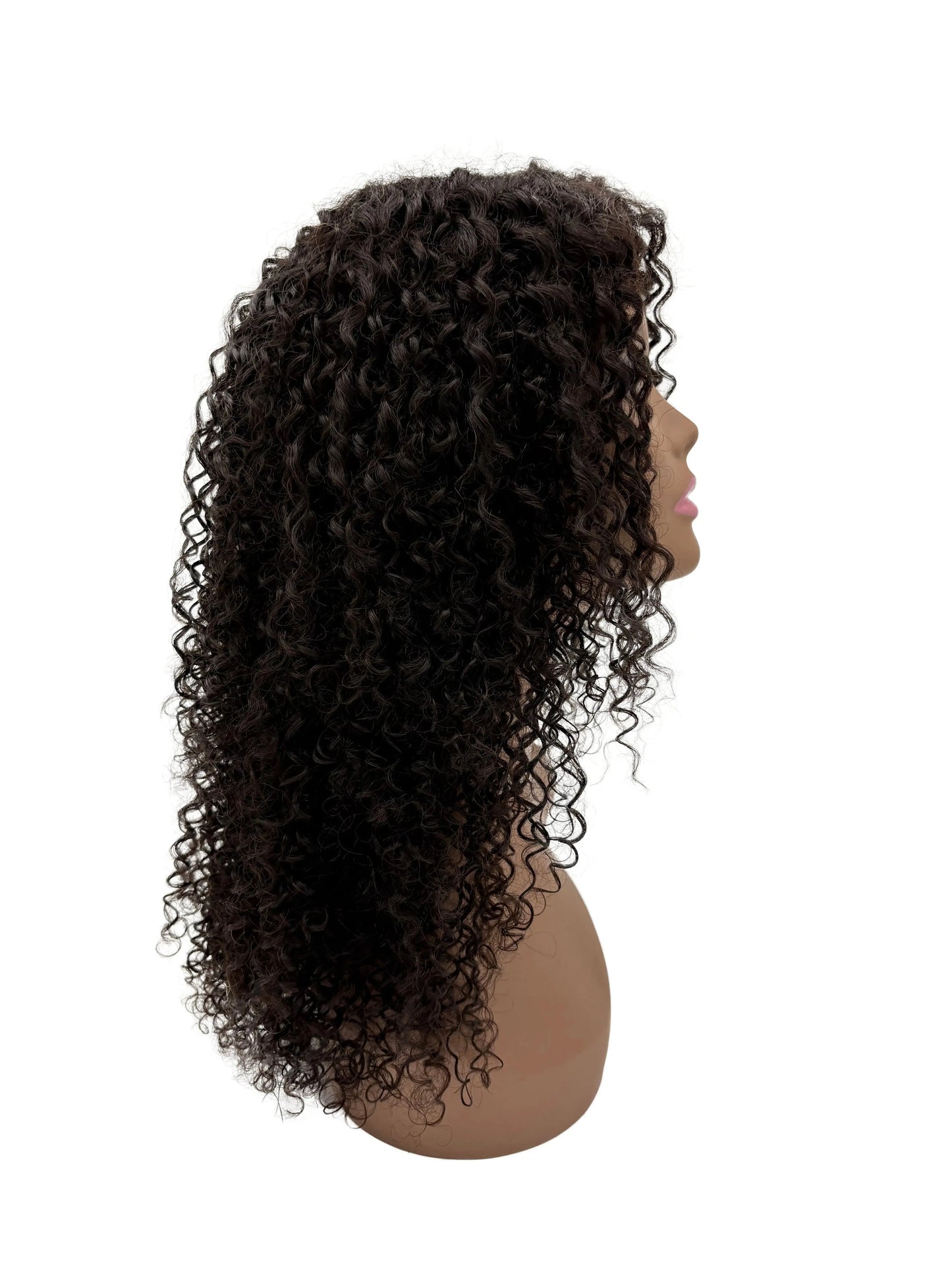 Shoulder-Length Kinky Curly Wig – Natural Curly Human Hair Look KIWI HAIR BEAUTY