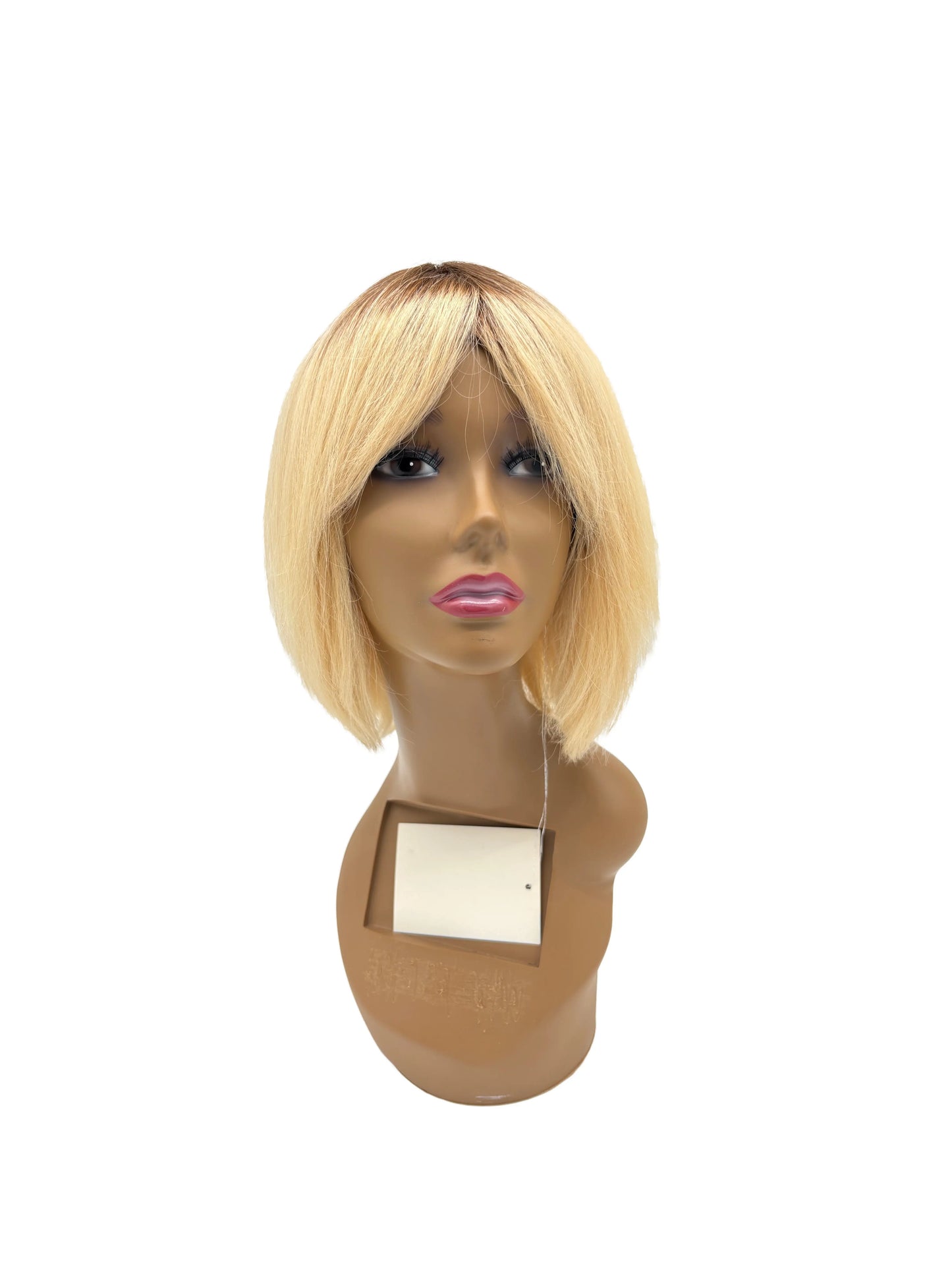 T14/613 Rooted Blonde Layered Bob Wig