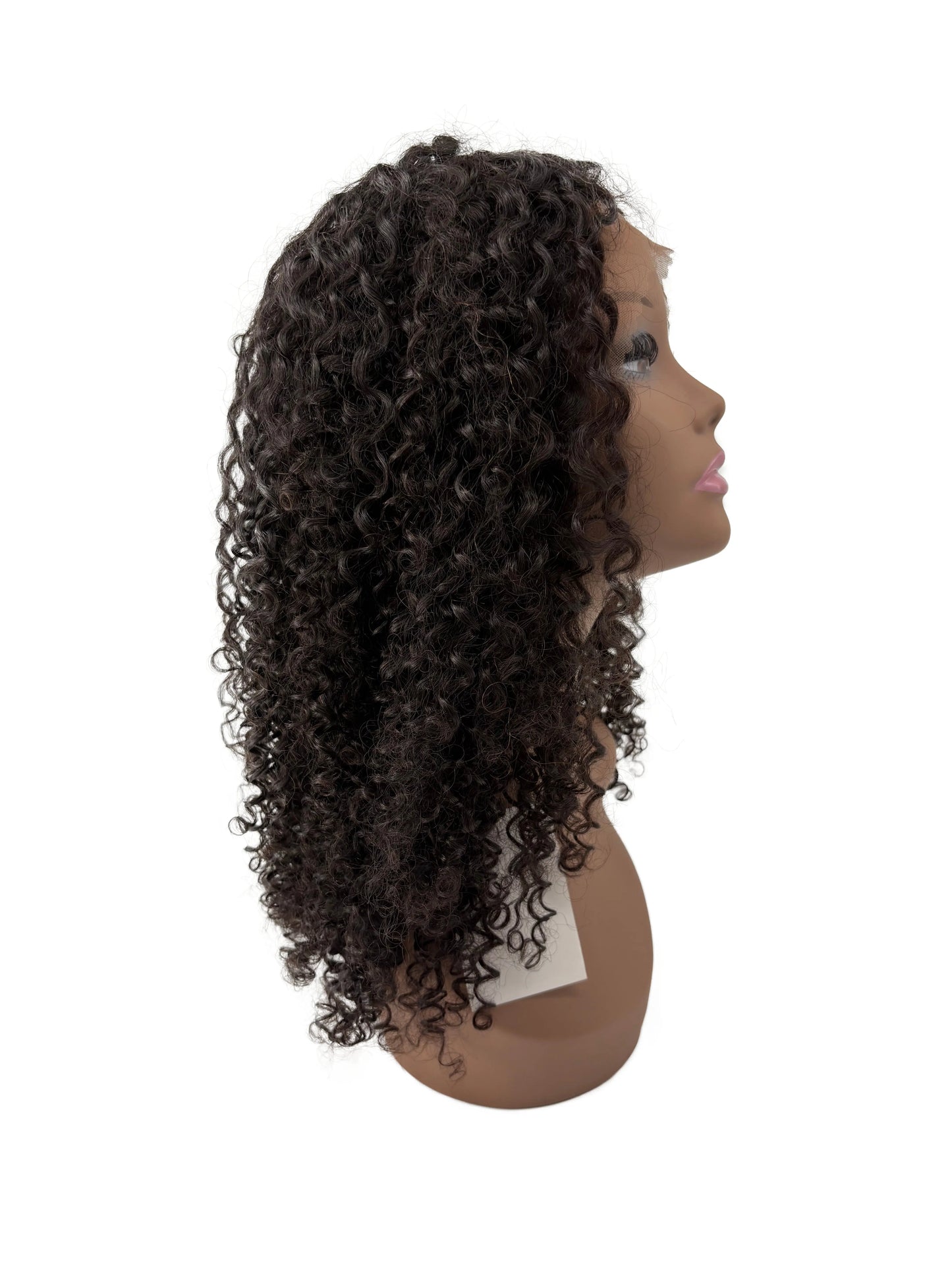 Shoulder-Length Jerry Curly Lace Wig – Natural Curly Human Hair Look KIWI HAIR BEAUTY