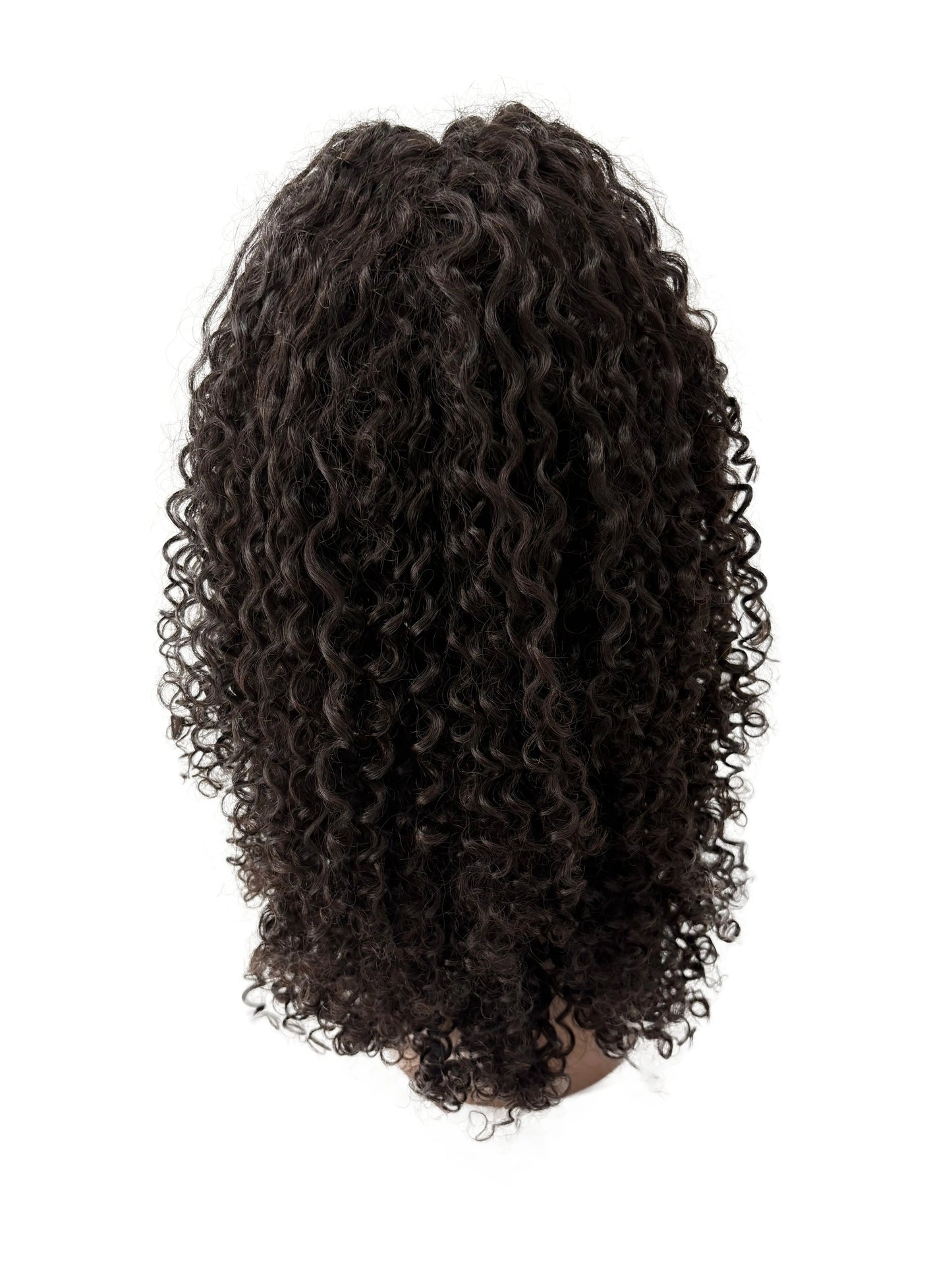 Shoulder-Length Jerry Curly Lace Wig – Natural Curly Human Hair Look KIWI HAIR BEAUTY