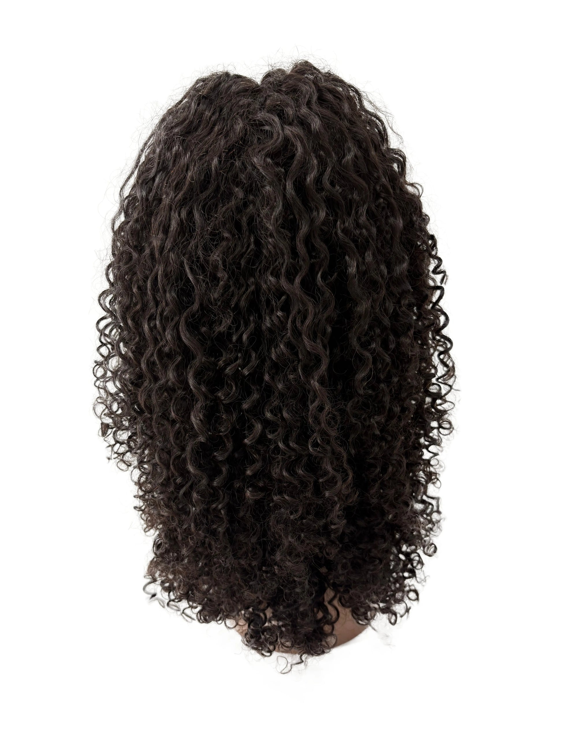 Shoulder-Length Jerry Curly Lace Wig – Natural Curly Human Hair Look KIWI HAIR BEAUTY