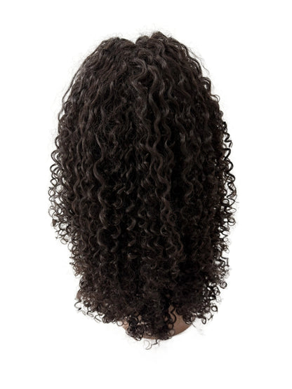 Shoulder-Length Jerry Curly Lace Wig – Natural Curly Human Hair Look KIWI HAIR BEAUTY