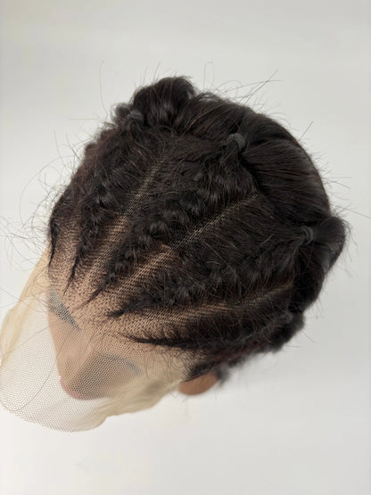 13×4 Pre-Braided Straight Lace Front Wig KIWI HAIR BEAUTY