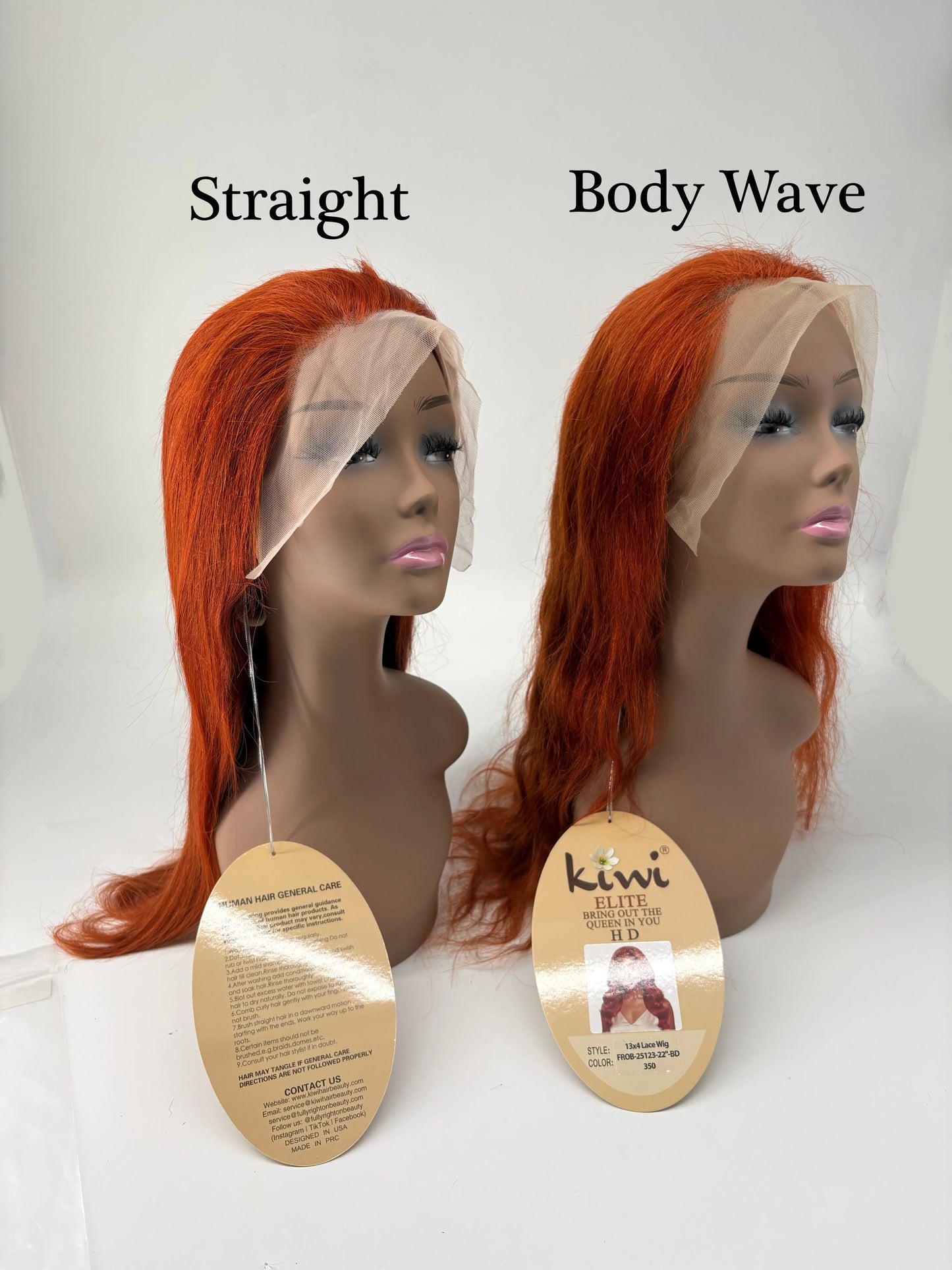 13x4 Lace Frontal Wig (18"-30") - Straight, Body Wave, Deep Wave KIWI HAIR BEAUTY
