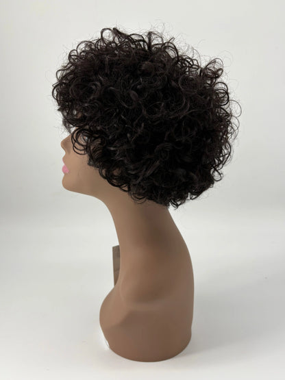 Easy-Go Short Curly Afro Pixie Wig with Bangs KIWI HAIR BEAUTY