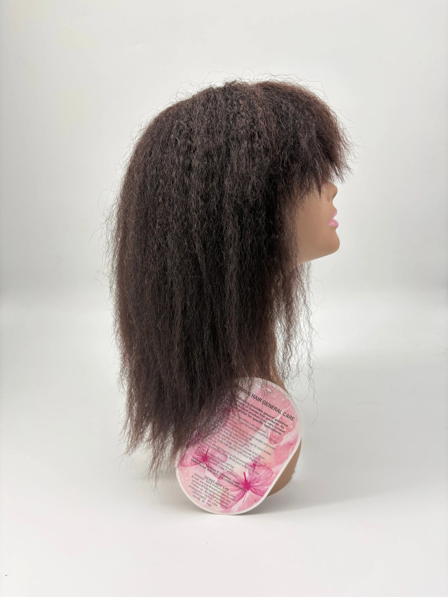 Easy-Go Kinky Straight Wig with Bangs KIWI HAIR BEAUTY