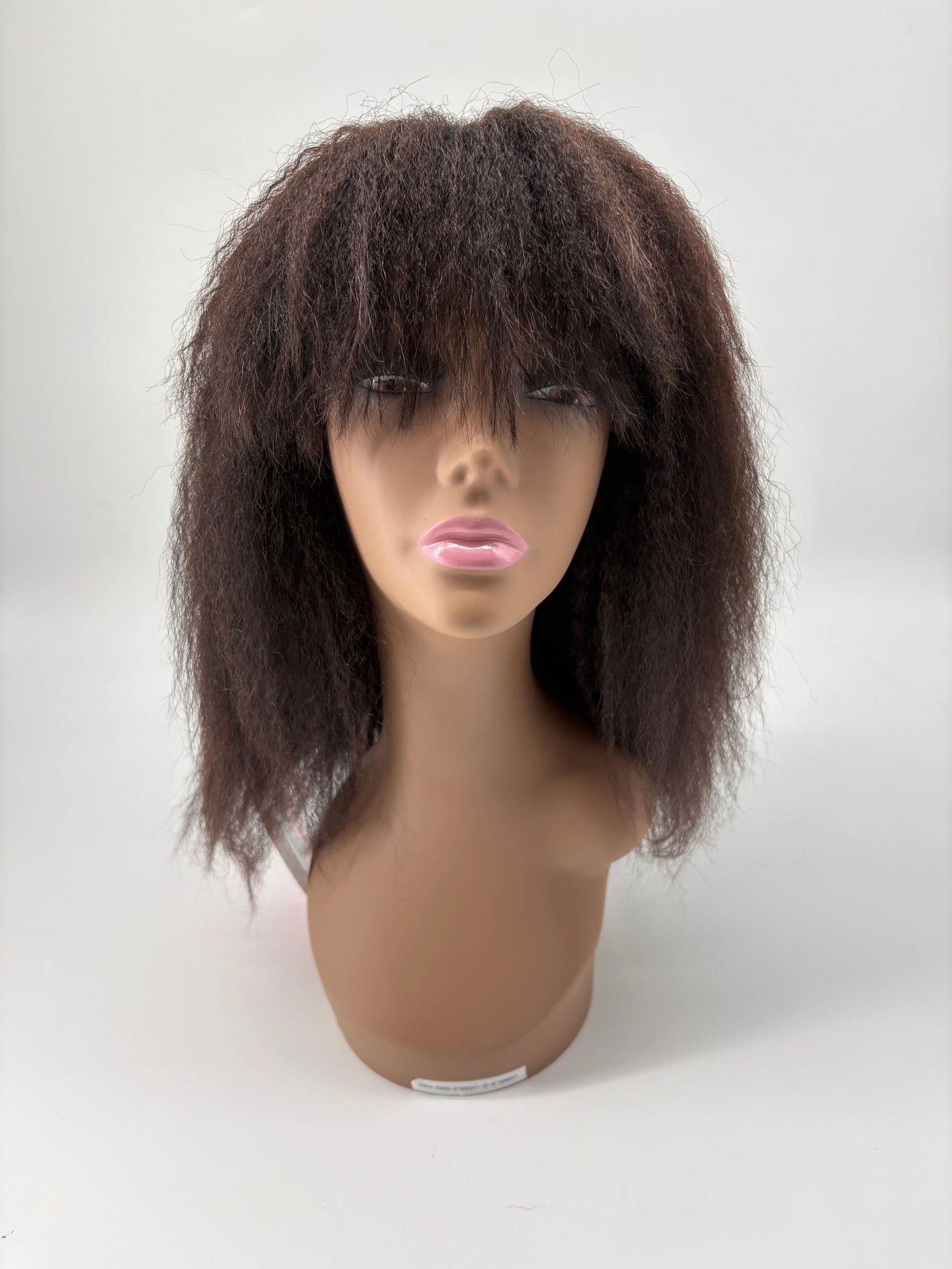 Easy-Go Kinky Straight Wig with Bangs KIWI HAIR BEAUTY