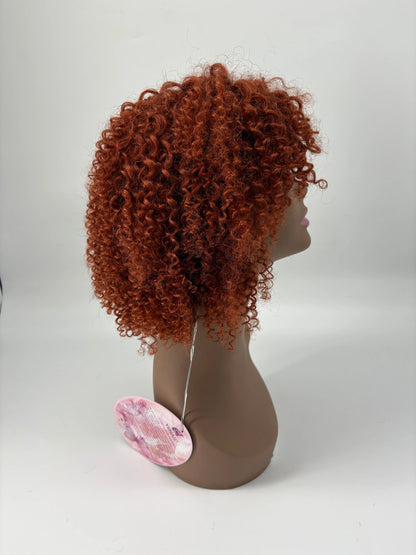Easy-Go Short Jerry Curly Wig – 350 Copper Red KIWI HAIR BEAUTY