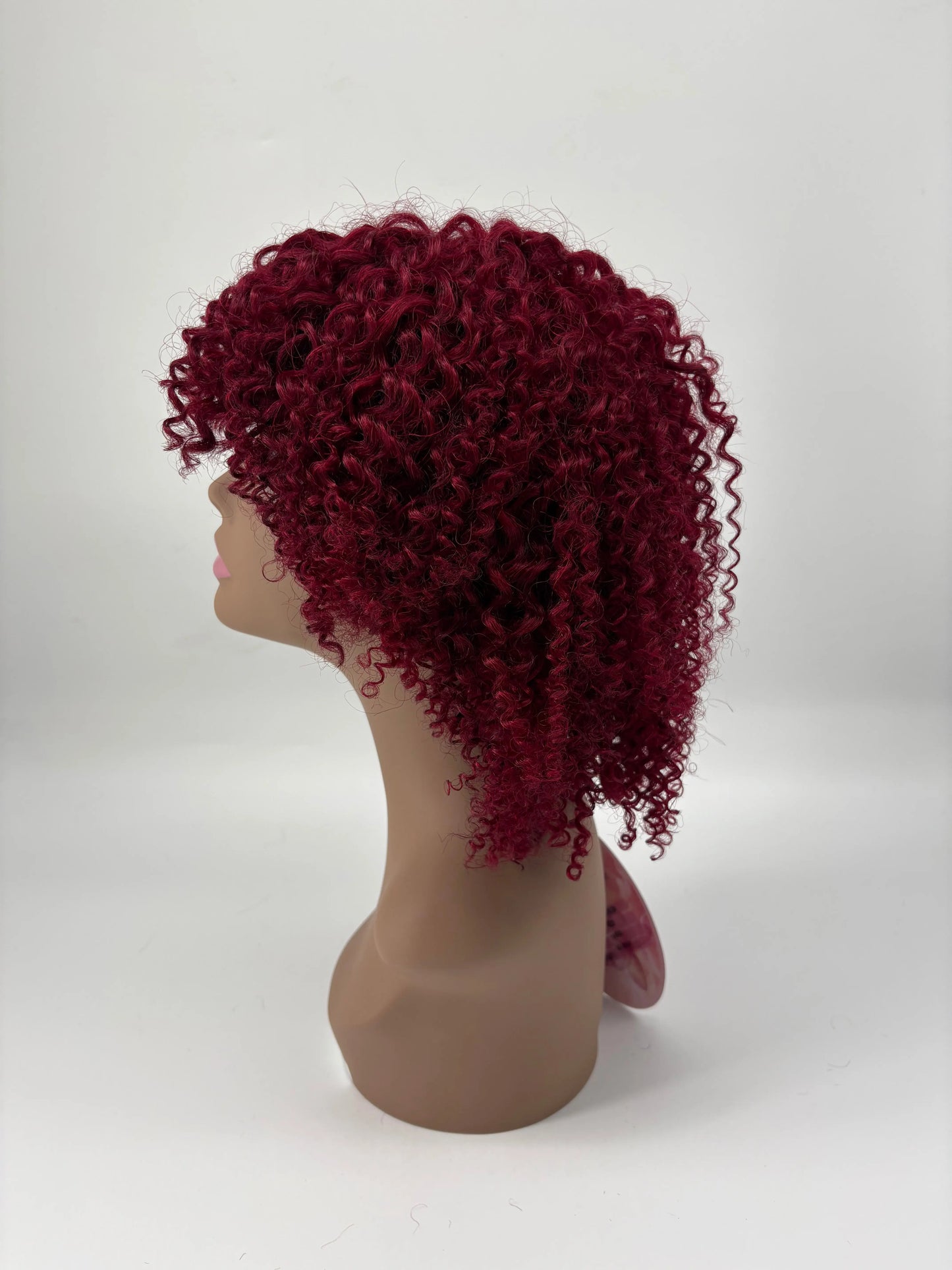 Easy-Go Short Jerry Curly Wig – 425 Burgundy Brown KIWI HAIR BEAUTY