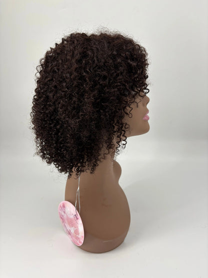 Easy-Go Short Jerry Curly Wig – 2 Natural Brown KIWI HAIR BEAUTY