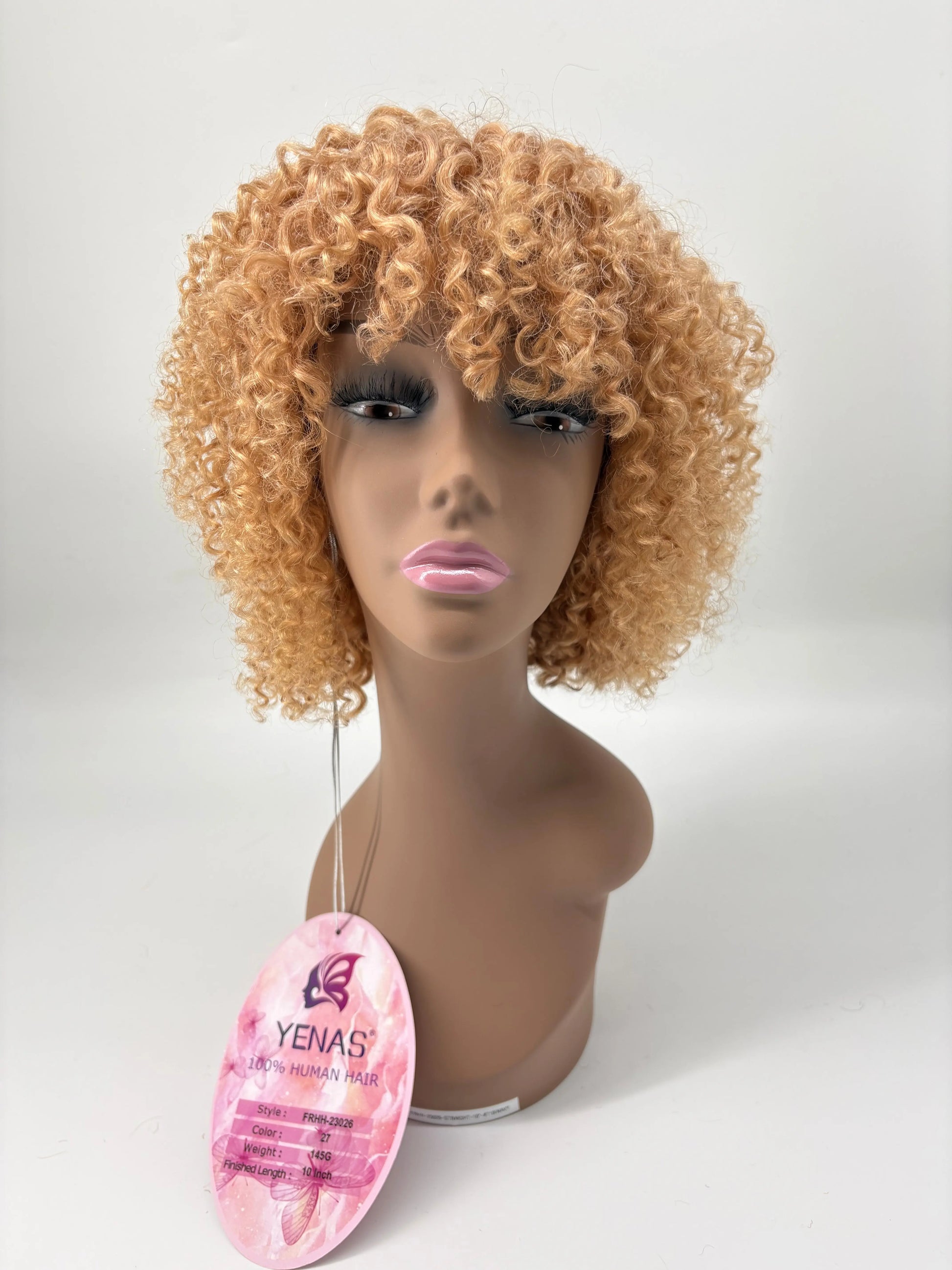 Easy-Go Short Jerry Curly Wig – 27 Honey Blonde KIWI HAIR BEAUTY