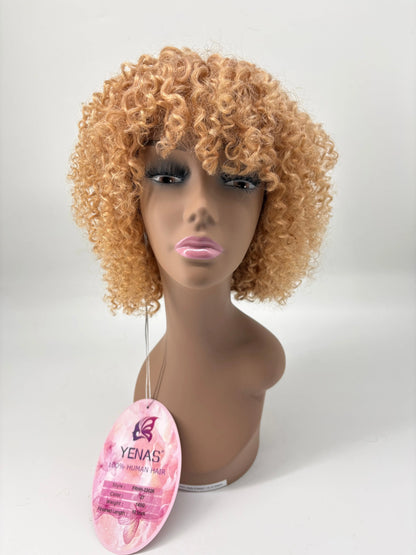 Easy-Go Short Jerry Curly Wig – 27 Honey Blonde KIWI HAIR BEAUTY