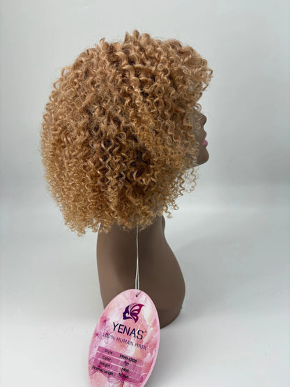 Easy-Go Short Jerry Curly Wig – 27 Honey Blonde KIWI HAIR BEAUTY