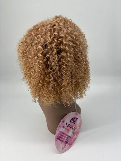 Easy-Go Short Jerry Curly Wig – 27 Honey Blonde KIWI HAIR BEAUTY