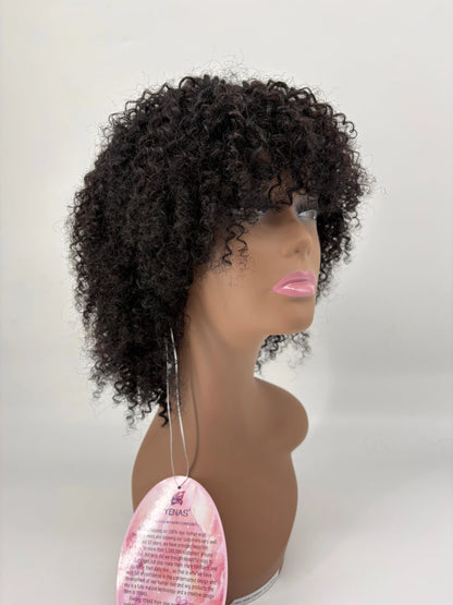 Easy-Go Medium Curly Bob Wig with Bangs KIWI HAIR BEAUTY