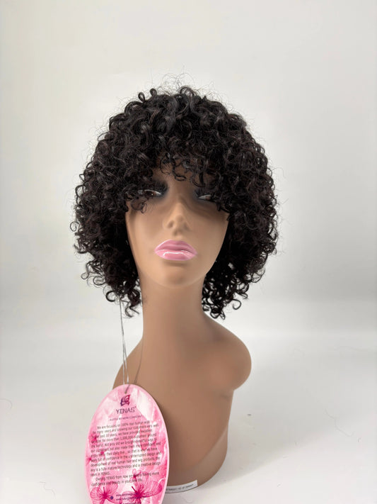 Easy-Go Short Curly Bob Wig with Bangs KIWI HAIR BEAUTY