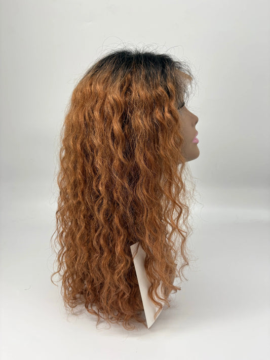 New York Style Curly Lace Front Wig – OT30 Auburn Ombré KIWI HAIR BEAUTY