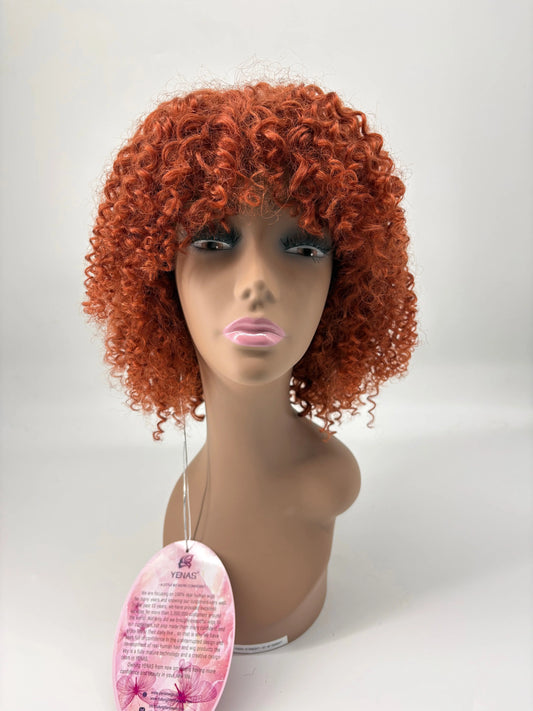 Easy-Go Short Jerry Curly Wig – 350 Copper Red KIWI HAIR BEAUTY