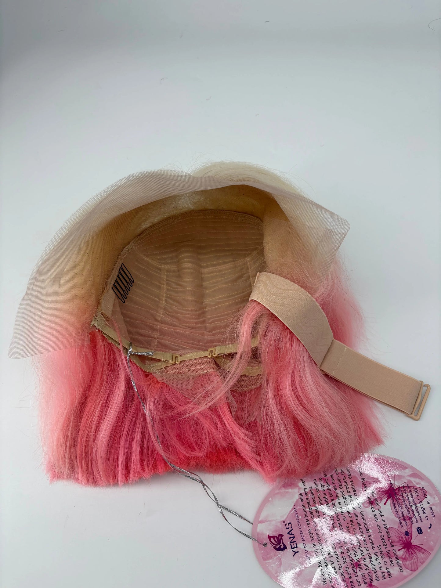 Ombre Lace Front Bob Wig – Pink Lemonade Blonde – 10” KIWI HAIR BEAUTY