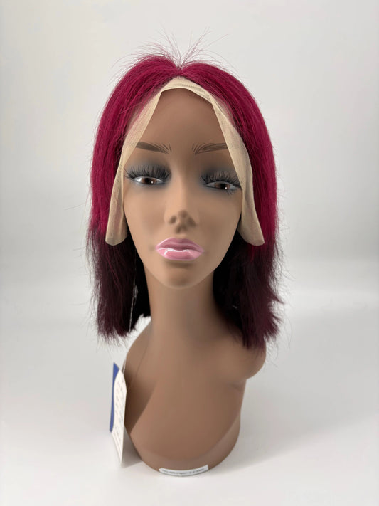 Ombre Lace Front Bob Wig – Red – 10” KIWI HAIR BEAUTY