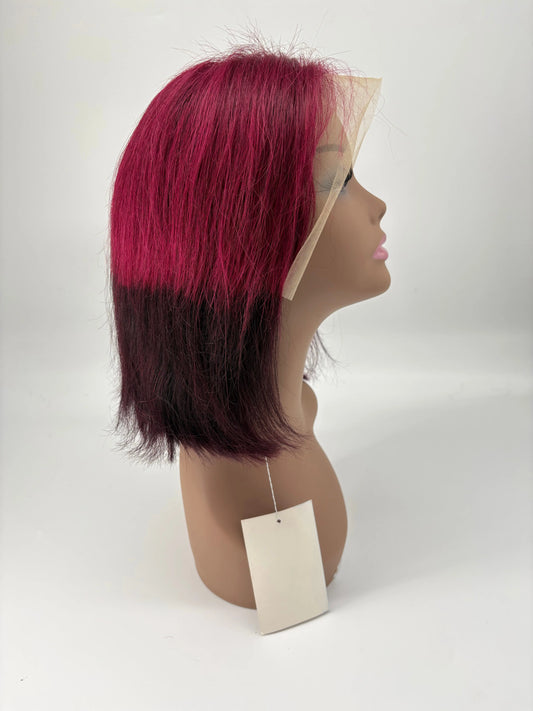 Ombre Lace Front Bob Wig – Red – 10” KIWI HAIR BEAUTY