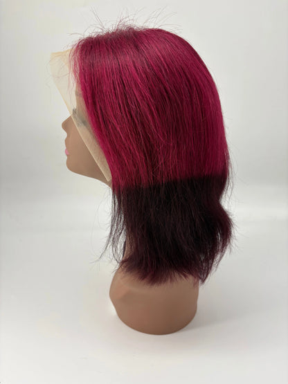 Ombre Lace Front Bob Wig – Red – 10” KIWI HAIR BEAUTY