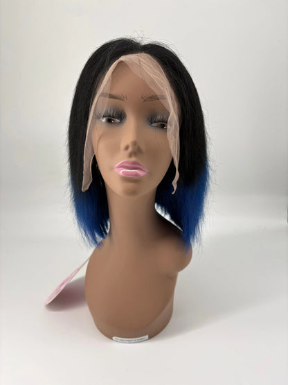 Ombre Lace Front Bob Wig – T1B/Navy Blue – 10” KIWI HAIR BEAUTY