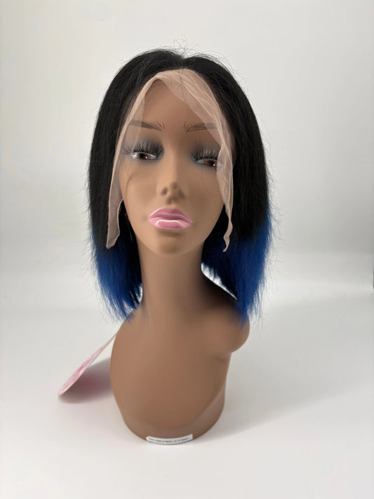 Ombre Lace Front Bob Wig – T1B/Navy Blue – 10” KIWI HAIR BEAUTY