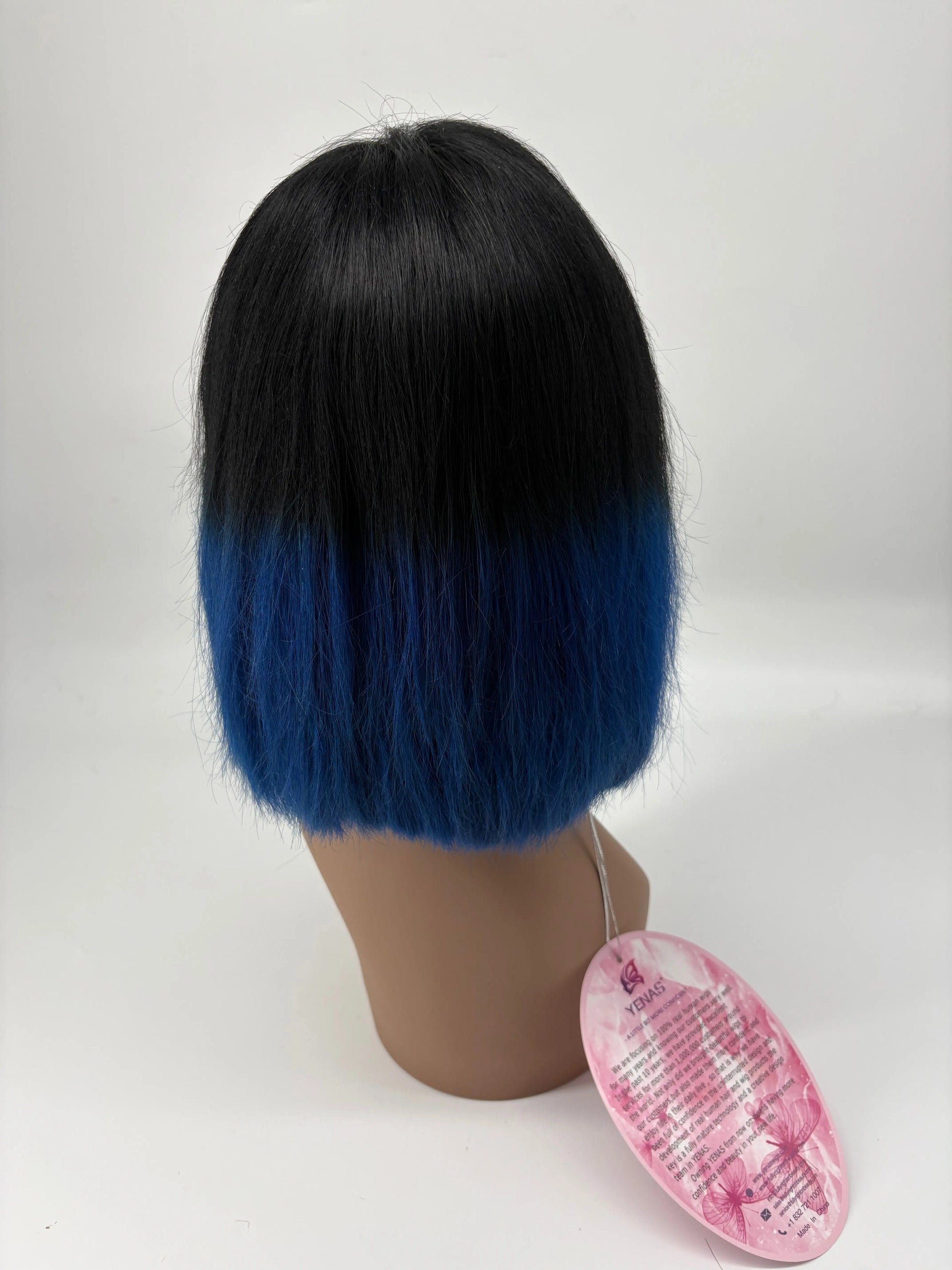 Ombre Lace Front Bob Wig – T1B/Navy Blue – 10” KIWI HAIR BEAUTY
