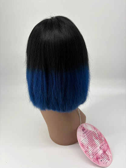 Ombre Lace Front Bob Wig – T1B/Navy Blue – 10” KIWI HAIR BEAUTY