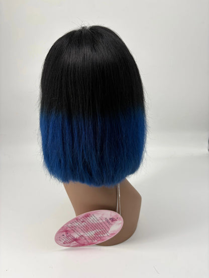 Ombre Lace Front Bob Wig – T1B/Navy Blue – 10” KIWI HAIR BEAUTY