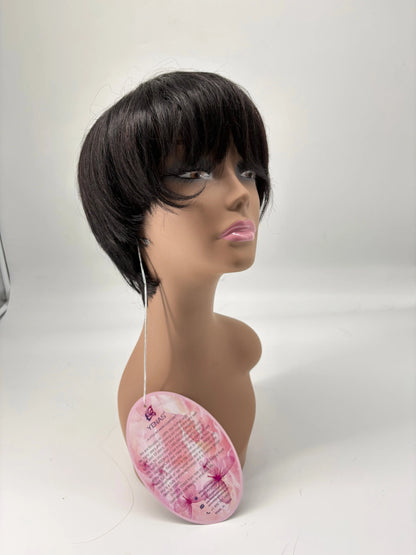 Easy-Go™ 8" Side-Swept Pixie Human Hair Wig – Wear & Go KIWI HAIR BEAUTY