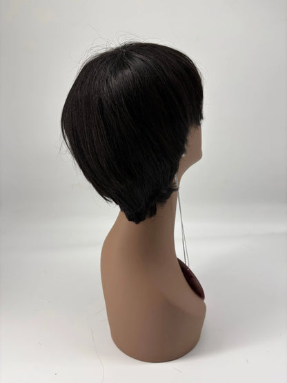 Easy-Go™ 8" Side-Swept Pixie Human Hair Wig – Wear & Go KIWI HAIR BEAUTY
