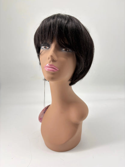 Easy-Go™ 8" Side-Swept Pixie Human Hair Wig – Wear & Go KIWI HAIR BEAUTY