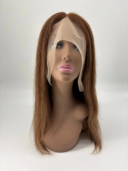 Pearly – 18" Straight Human Hair Wig – 4/27 KIWI HAIR BEAUTY