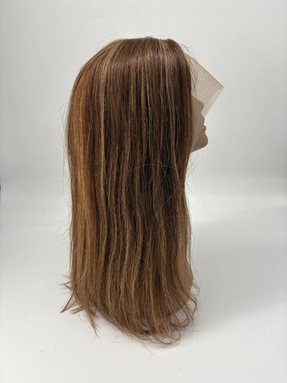Pearly – 18" Straight Human Hair Wig – 4/27 KIWI HAIR BEAUTY
