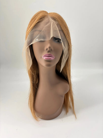 Pearly – 18" Straight Human Hair Wig – 27 KIWI HAIR BEAUTY
