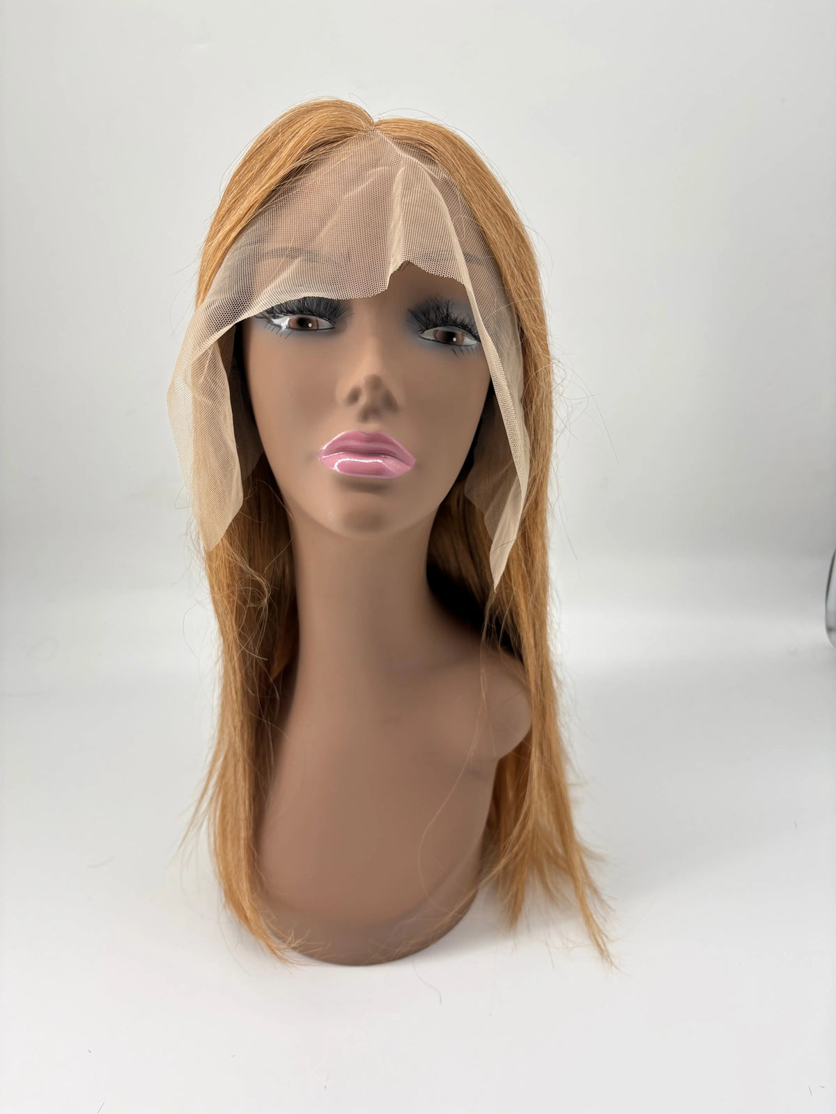 Pearly – 18" Straight Human Hair Wig – 27 KIWI HAIR BEAUTY