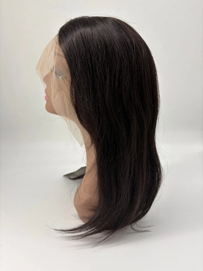 Pearly – 18" Straight Human Hair Wig – 1B KIWI HAIR BEAUTY