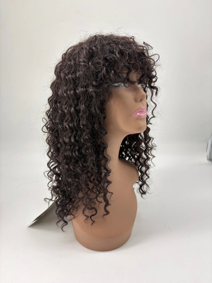 Easy-Go™ Short Curly Wig with Bangs – Wear & Go KIWI HAIR BEAUTY