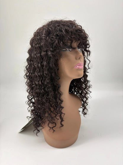 Easy-Go™ Short Curly Wig with Bangs – Wear & Go KIWI HAIR BEAUTY