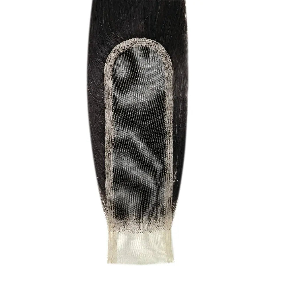 KIWI 2x6 HD lace closure straight human hair, natural black, no shedding, no tangling, beginner friendly, perfect for protective sew-in hairstyles