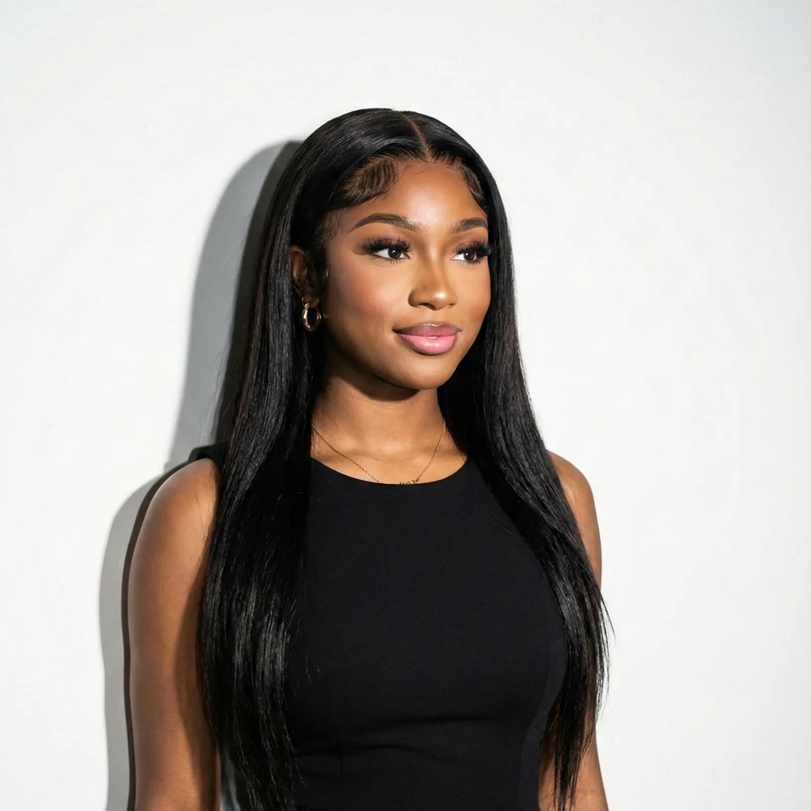 L-Part Lace Frontal Wig Straight 20" Natural KIWI HAIR BEAUTY