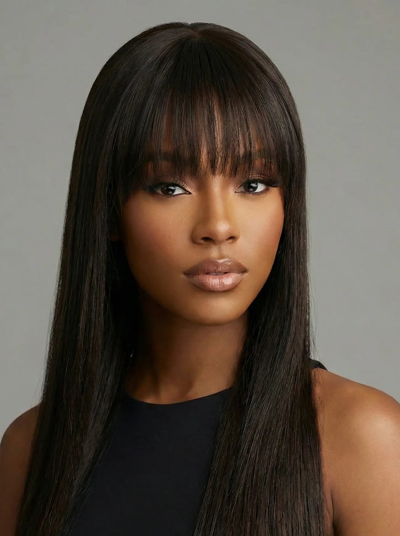 Easy-Go Long Straight Wig with Bangs KIWI HAIR BEAUTY