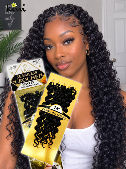 KIWI® Seamless Crochet™ Water Wave Human Hair KIWI HAIR BEAUTY