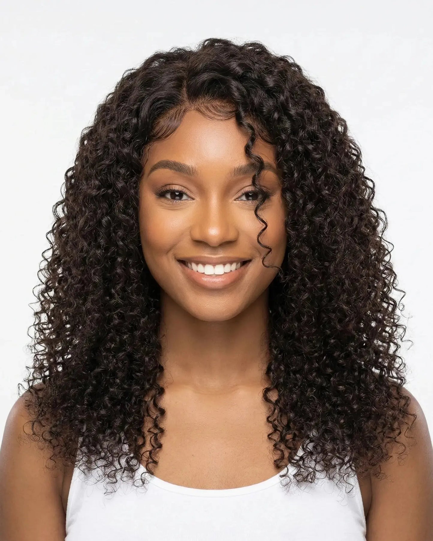 Shoulder-Length Kinky Curly Wig – Natural Curly Human Hair Look KIWI HAIR BEAUTY