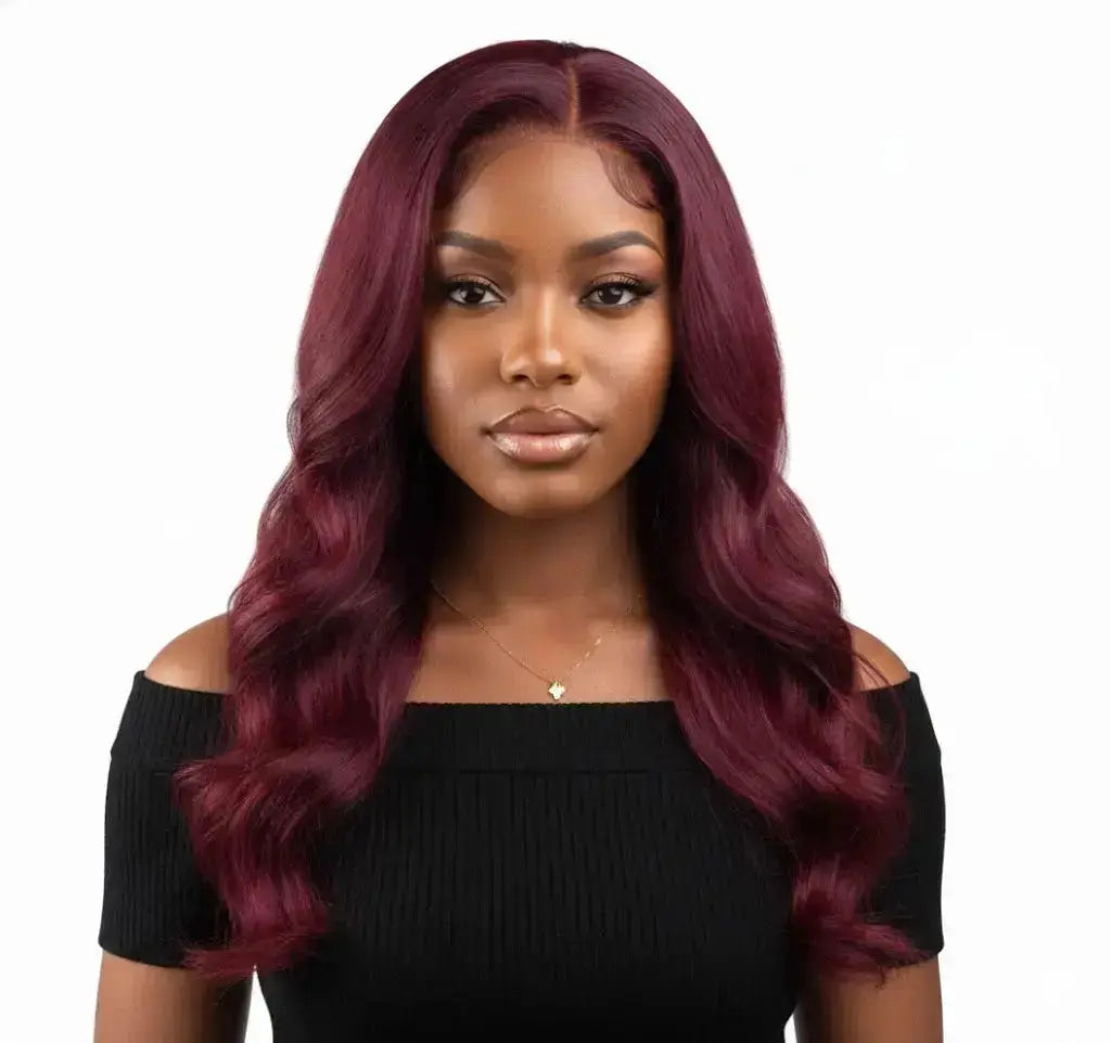 KIWI® Burgundy 13×4 Lace Front Wig | Straight & Body Wave KIWI HAIR BEAUTY