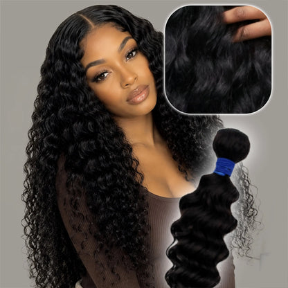 KIWI® SEASON BLUE BUNDLE – 100% Human Hair Deep Wave (10''–30'')