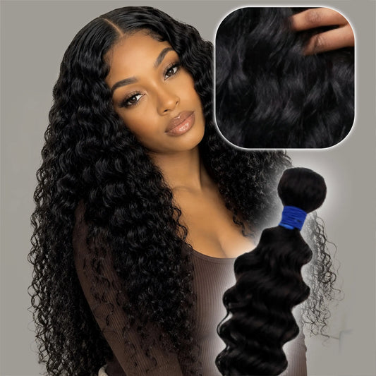 KIWI® SEASON BLUE BUNDLE – 100% Human Hair Deep Wave (10''–30'')