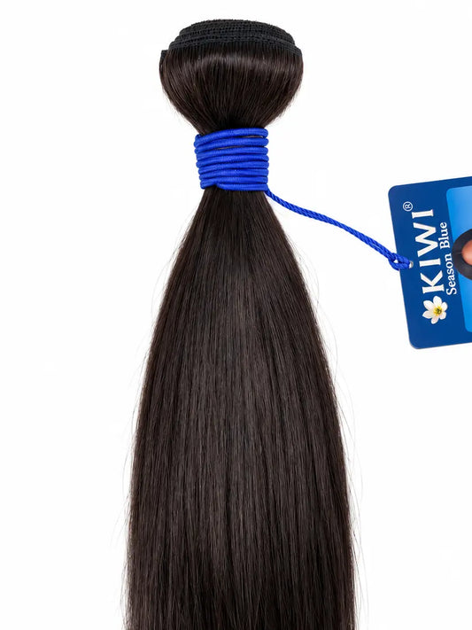 KIWI® Natural Black (#1B) Straight Human Hair Bundles for Sew-In | Season Blue KIWI HAIR BEAUTY